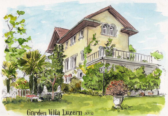 Sonntag, 28. Mai 2023, Sketchcrawl Luzern, Garden Villa