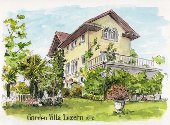 Sonntag, 28. Mai 2023, Sketchcrawl Luzern, Garden Villa
